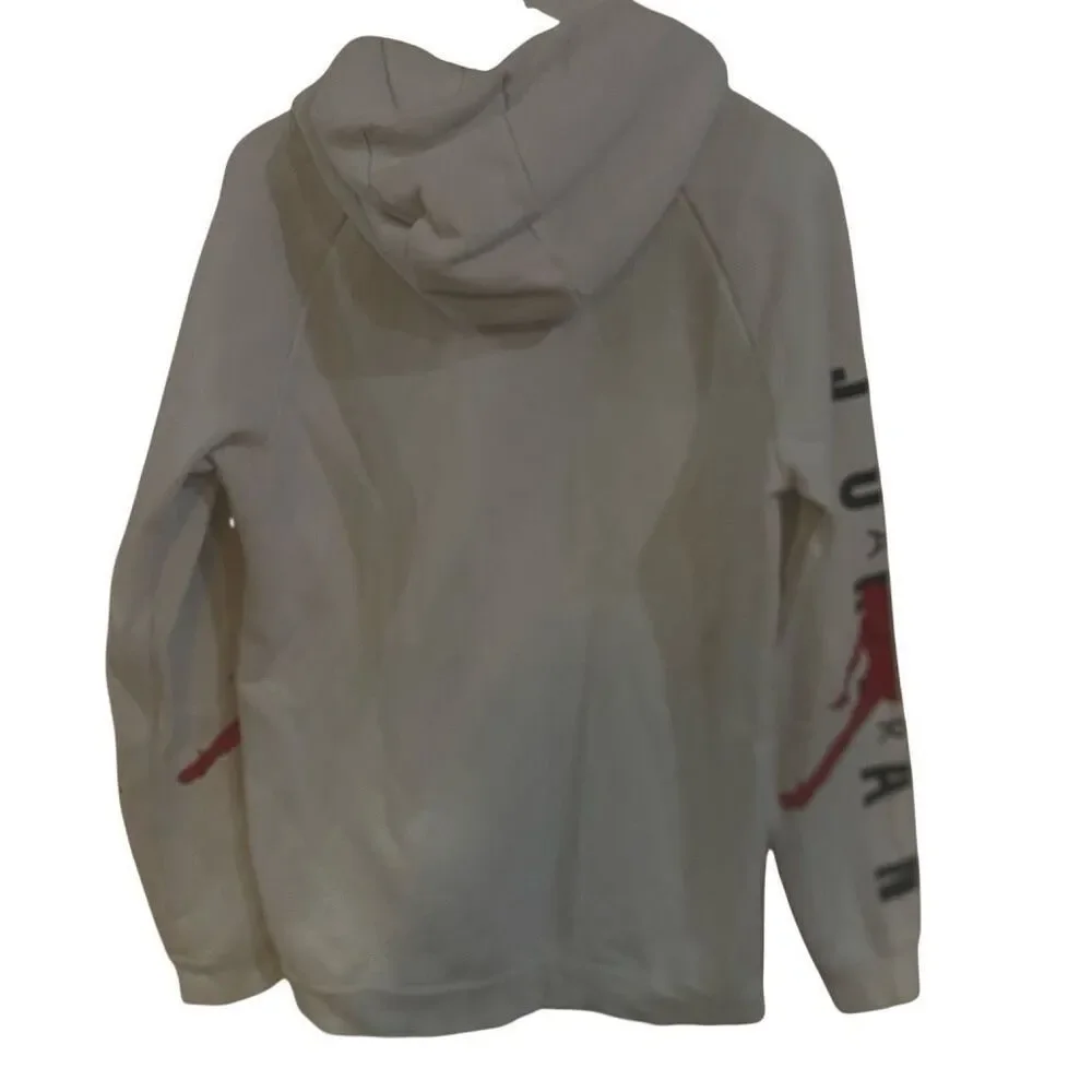 Jordan Air white red hoodie medium see photos